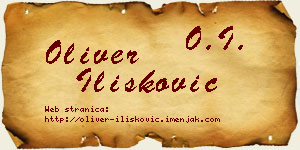 Oliver Ilišković vizit kartica